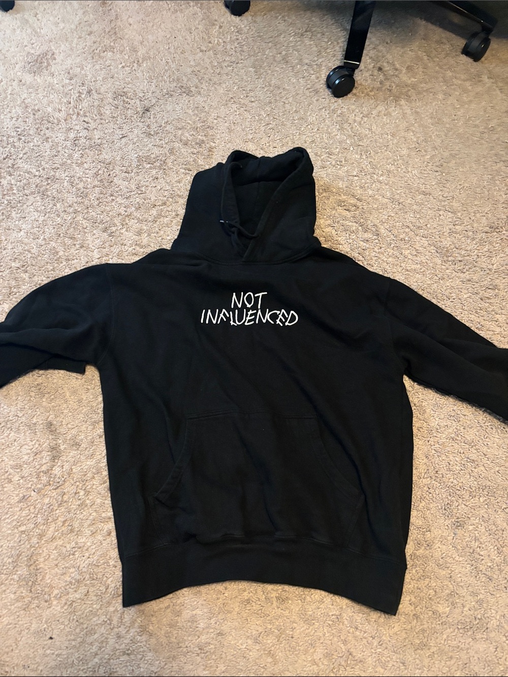Not Influenced Black Pullover Hoodie
